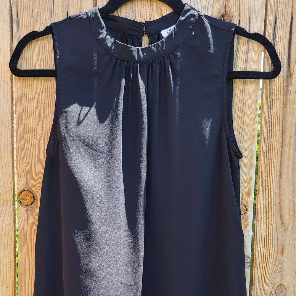 DR2 - Sleeveless, semi sheer, button back closure